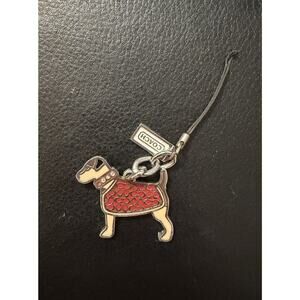 Coach Monogram Jack Russell Dog Phone Charm